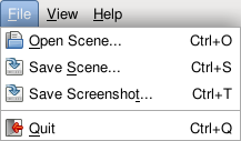 File Menu Screenshot
